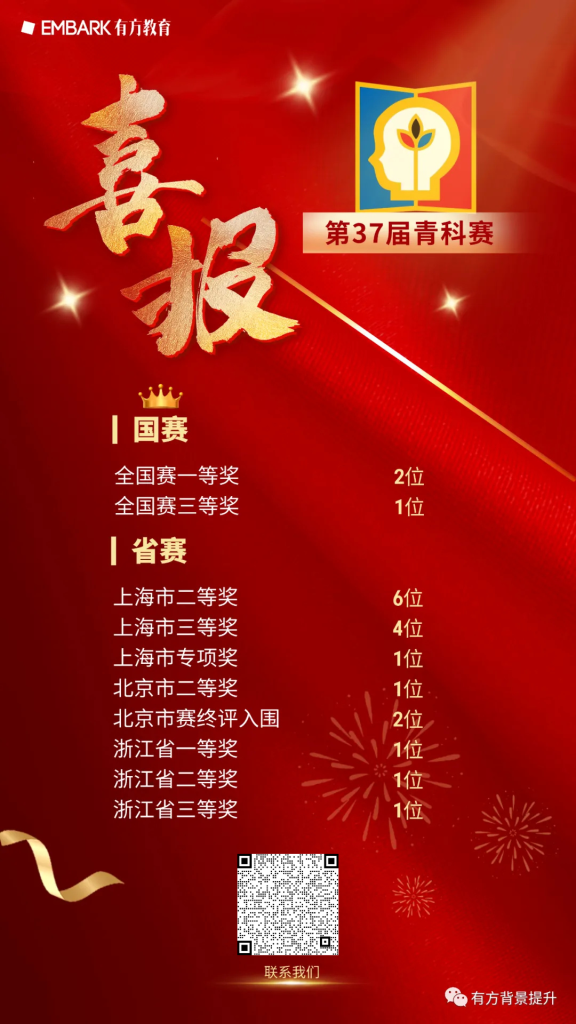 第37届全国青少年科技创新大赛圆满落幕，有方学员成果斐然！