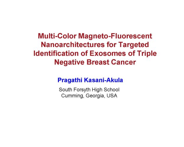 Regeneron ISEF 2025 大奖：BCHM037 - 用于识别TNBC外泌体的纳米系统