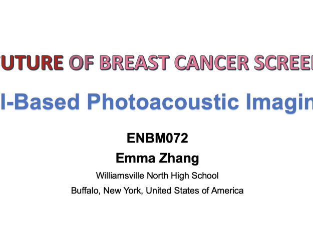 Regeneron ISEF 2025 大奖：ENBM072 - 基于人工智能的光声成像